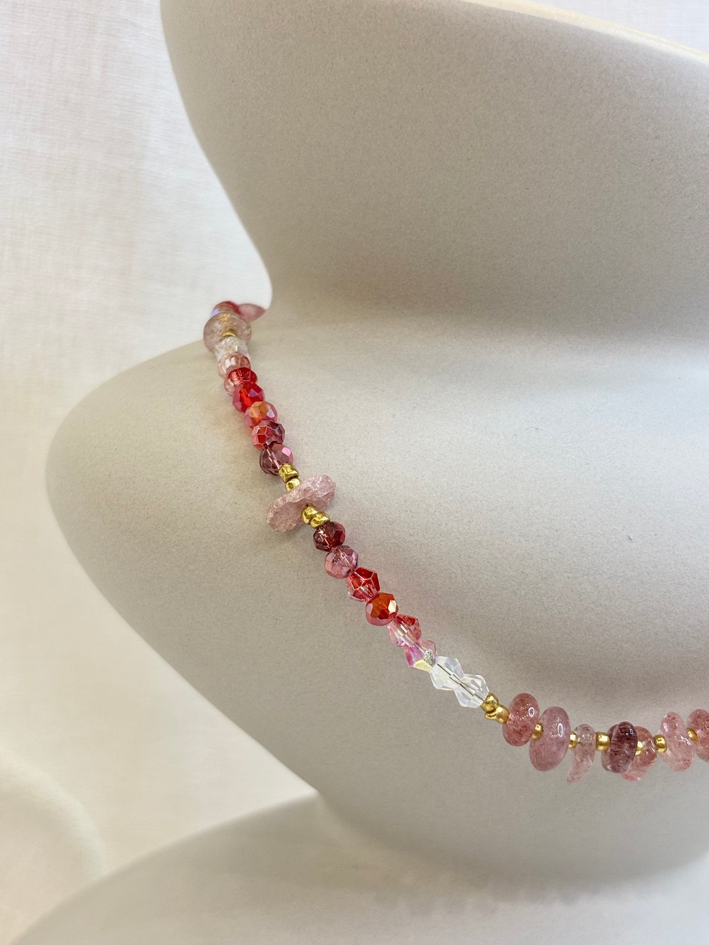 Qi Necklace - Ruby Red
