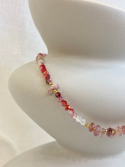 Qi Necklace - Ruby Red