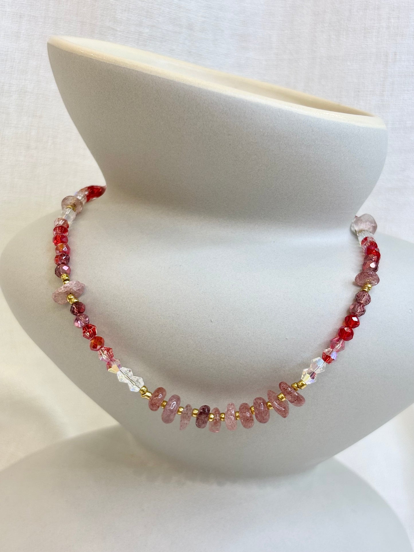 Qi Necklace - Ruby Red