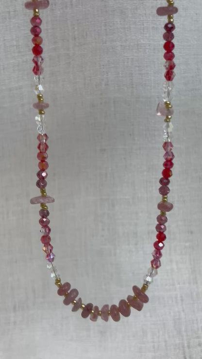 Qi Necklace - Ruby Red